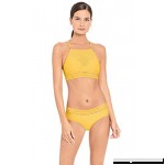 Robin Piccone Women's Chira Rickrack High Neck Bikini Top Sunglow B07KRHV4W8